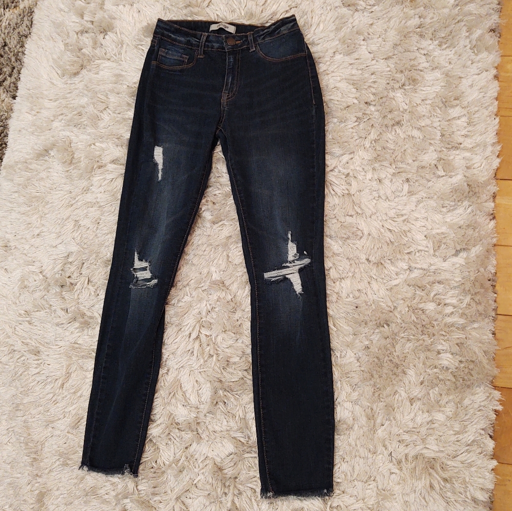 Refuge Distressed frayed hem jeans 2 - Picture 5 of 5